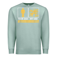 Seafoam mens my dad is a drummer your dad not drum player father's day t shirt Premium Sweatshirt - SnappyArt