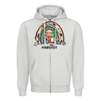 Dove Grey Christmas nurselife rainbow Zipper Hoodie - JahusDesignShop
