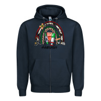 Navy Christmas nurselife rainbow Zipper Hoodie - JahusDesignShop