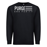 Black Purge And Purify Graphic Premium Sweatshirt - SnappyArt