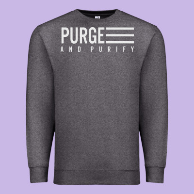 Purge And Purify Graphic Premium Sweatshirt Designed By Snappyart