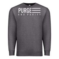 Charcoal Heather Purge And Purify Graphic Premium Sweatshirt - SnappyArt