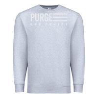 Heather Grey Purge And Purify Graphic Premium Sweatshirt - SnappyArt