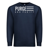 Navy Purge And Purify Graphic Premium Sweatshirt - SnappyArt