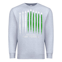 Heather Grey pakistan air force shirt   pakistani flag men women kids t shirt Premium Sweatshirt - SnappyArt
