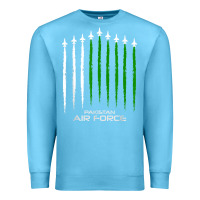 Ocean Blue pakistan air force shirt   pakistani flag men women kids t shirt Premium Sweatshirt - SnappyArt