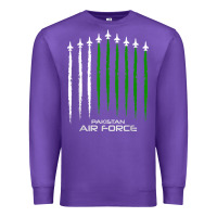 Purple pakistan air force shirt   pakistani flag men women kids t shirt Premium Sweatshirt - SnappyArt