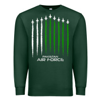 Sports Green pakistan air force shirt   pakistani flag men women kids t shirt Premium Sweatshirt - SnappyArt