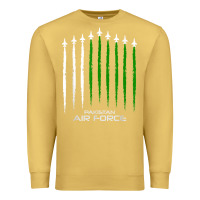 Antique Gold pakistan air force shirt   pakistani flag men women kids t shirt Premium Sweatshirt - SnappyArt