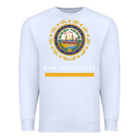White new hampshire state flag new Premium Sweatshirt - SnappyArt