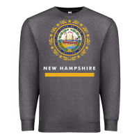 Charcoal Heather new hampshire state flag new Premium Sweatshirt - SnappyArt