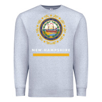 Heather Grey new hampshire state flag new Premium Sweatshirt - SnappyArt