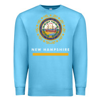 Ocean Blue new hampshire state flag new Premium Sweatshirt - SnappyArt
