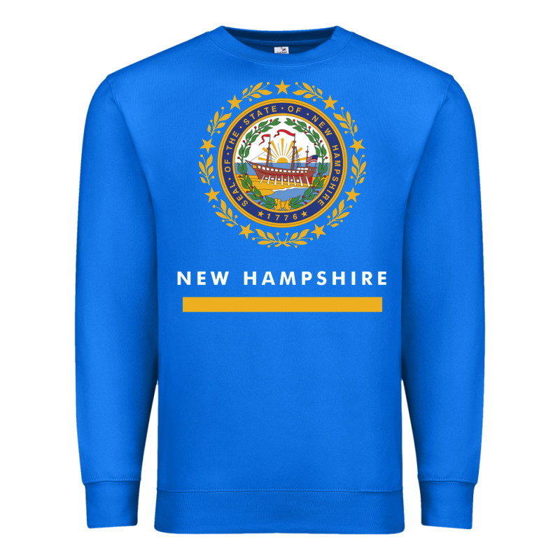 New Hampshire State Flag New Premium Sweatshirt by SnappyArt | Teevron
