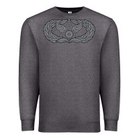 Charcoal Heather Air Force Civil Engineer Badge Premium Sweatshirt - SnappyArt