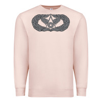 Pale Pink Air Force Civil Engineer Badge Premium Sweatshirt - SnappyArt