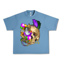 Pebble Blue mardi gras skull Urban Heavy Tee - FaDigitalArtStudio