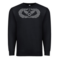 Black Air Force Civil Engineer Badge Premium Sweatshirt - SnappyArt
