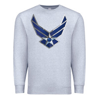 Heather Grey US Air Force USAF Premium Sweatshirt - SnappyArt