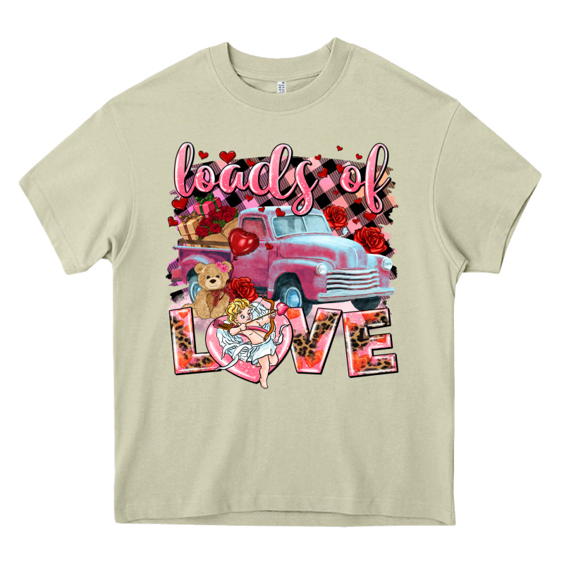 Loads Of Love Valentine's Day Truck Heavy Core Tee by HowdyJamesFarm | Teevron
