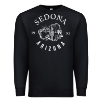 Black womens sedona arizona t shirt sedona az vintage arizona vacation v nec Premium Sweatshirt - SnappyArt