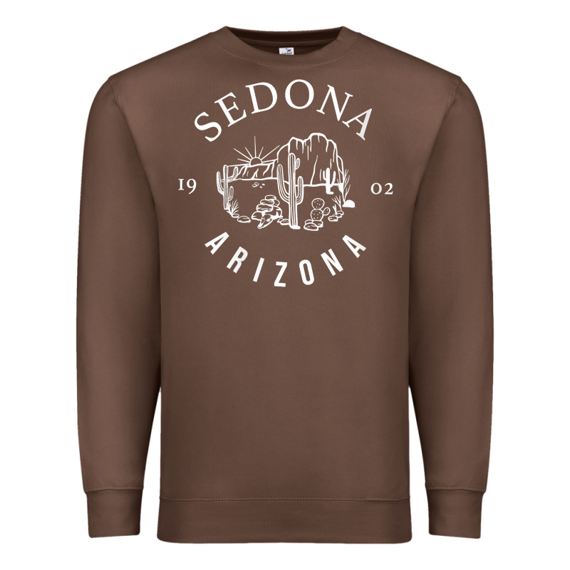 Womens Sedona Arizona T Shirt Sedona Az Vintage Arizona Vacation V Nec Premium Sweatshirt by SnappyArt | Teevron
