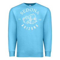 Ocean Blue womens sedona arizona t shirt sedona az vintage arizona vacation v nec Premium Sweatshirt - SnappyArt