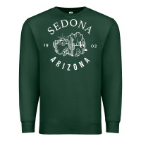 Sports Green womens sedona arizona t shirt sedona az vintage arizona vacation v nec Premium Sweatshirt - SnappyArt