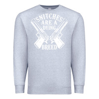 Heather Grey Snitches Are A Dying Breed Motorcycle Biker Gun Premium Sweatshirt - SnappyArt