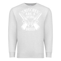 Oatmeal Heather Snitches Are A Dying Breed Motorcycle Biker Gun Premium Sweatshirt - SnappyArt