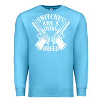 Ocean Blue Snitches Are A Dying Breed Motorcycle Biker Gun Premium Sweatshirt - SnappyArt