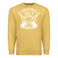 Antique Gold Snitches Are A Dying Breed Motorcycle Biker Gun Premium Sweatshirt - SnappyArt