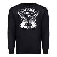 Black Snitches Are A Dying Breed Motorcycle Biker Gun Premium Sweatshirt - SnappyArt