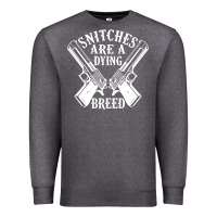 Charcoal Heather Snitches Are A Dying Breed Motorcycle Biker Gun Premium Sweatshirt - SnappyArt