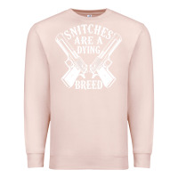 Pale Pink Snitches Are A Dying Breed Motorcycle Biker Gun Premium Sweatshirt - SnappyArt