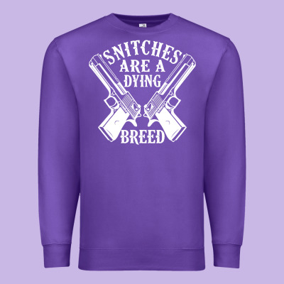 Snitches Are A Dying Breed Motorcycle Biker Gun Premium Sweatshirt Designed By Snappyart