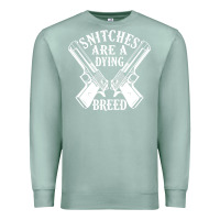Seafoam Snitches Are A Dying Breed Motorcycle Biker Gun Premium Sweatshirt - SnappyArt