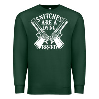 Sports Green Snitches Are A Dying Breed Motorcycle Biker Gun Premium Sweatshirt - SnappyArt
