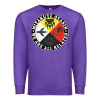Purple native american medicine wheel, mitakuye oyasin t shirt Premium Sweatshirt - SnappyArt