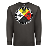 Smoke native american medicine wheel, mitakuye oyasin t shirt Premium Sweatshirt - SnappyArt