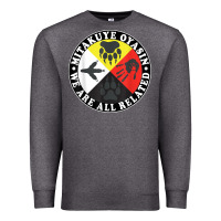 Charcoal Heather native american medicine wheel, mitakuye oyasin t shirt Premium Sweatshirt - SnappyArt
