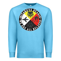 Ocean Blue native american medicine wheel, mitakuye oyasin t shirt Premium Sweatshirt - SnappyArt