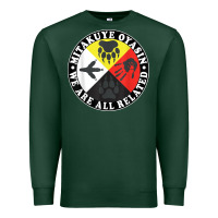 Sports Green native american medicine wheel, mitakuye oyasin t shirt Premium Sweatshirt - SnappyArt
