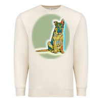 Sandshell German Shepherd isolated on whot. Premium Sweatshirt - SnappyArt