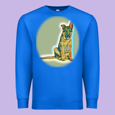 German Shepherd Isolated On Whot. Premium Sweatshirt Designed By Snappyart