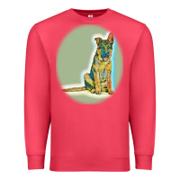 Cardinal German Shepherd isolated on whot. Premium Sweatshirt - SnappyArt
