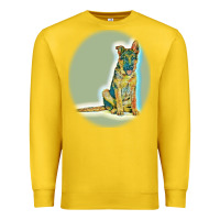 Lemon German Shepherd isolated on whot. Premium Sweatshirt - SnappyArt