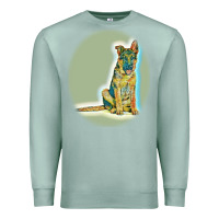 Seafoam German Shepherd isolated on whot. Premium Sweatshirt - SnappyArt