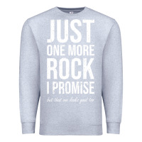 Heather Grey Rockhounds gear gift Just one more rock funny rockhounding Premium Sweatshirt - SnappyArt