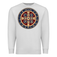 Dove Grey Saint Benedict Medal 1 Premium Sweatshirt - SnappyArt